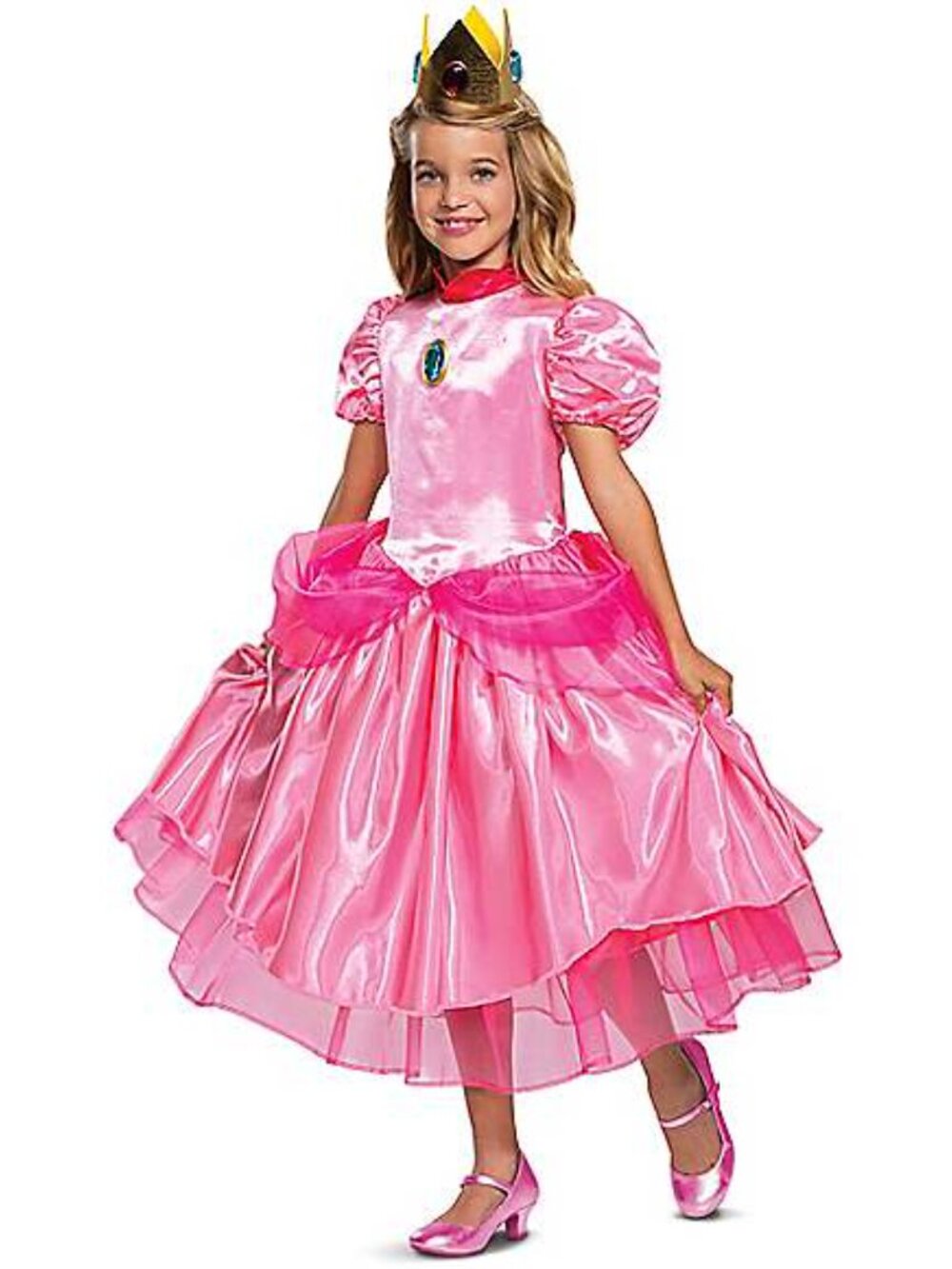 LICENSED SUPER MARIO Princess Peach Costume Dress SIZE 4-6X
